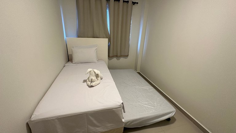 Apartamento com dois quartos no centro com churrasqueira